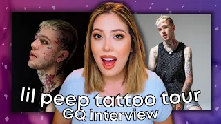 the most sweet soul!! | lil peep's most painful tattoos & tattoo tour - GQ interview *reaction*