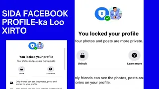 Sida Facebook profile lock loogu xirto |Fb profile locked | 2022| New Trick