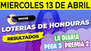 Sorteo 9PM Loto Honduras, La Diaria, Pega 3, Premia 2, Miércoles 13 de Abril del 2022 | Ganador 😱🤑💰💵