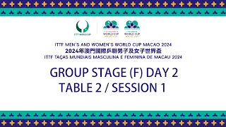 LIVE! | T2 | Group Stage Day 2 | ITTF Men's and Women's World Cup Macao 2024 | Session 1 (WS)