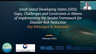 Means of Implementing the Sendai Framework in Small Island Developing States (SIDS)