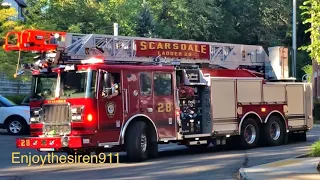 Scarsdale fire department car 2433 and ladder 28 responding 9/18/21