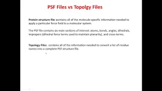 The difference between PSF and Topology files.
