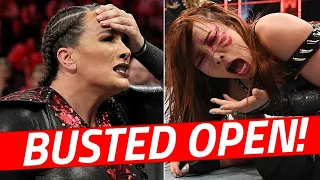 Kairi Sane "BUSTED OPEN" Vs Nia Jax During RAW Taping!