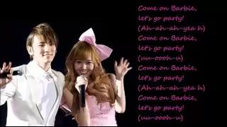 Jessica (SNSD)  ft. Key (SHINee) - Barbie Girl / with lyrics on screen