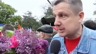 Днепропетровск  День Победы 9 мая 2015! Мужик говорит истину