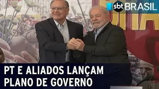 PT e aliados lançam plano de governo de Lula | SBT Brasil (21/06/22)