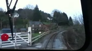 In the cab of Vale Of Ffestiniog; Over Penrhyn Level Crossing