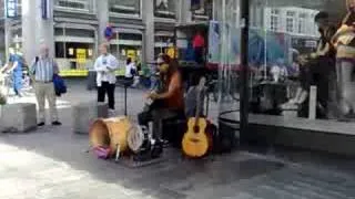 One Man Band - Street Musician playing the Blues