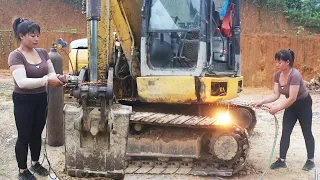 Genius girl: Repair and restore giant KUBOTA excavators in 9 days non-stop