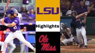 Ole Miss Vs LSU College Baseball Game Highlights