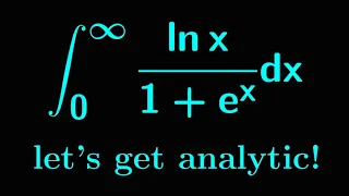 ONE OF THE COOLEST INTEGRALS EVER!!! int ln(x)/(1+e^x) from 0 to infty