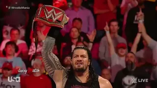 Roman reigns attack brock lesner. Raw 2 april,2018