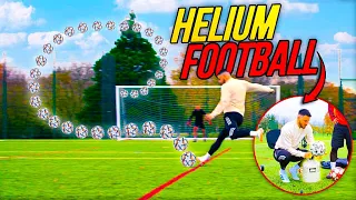 INSANE HELIUM FOOTBALL CHALLENGE!  ⚽️💨🎈 *FOOTBALL EXPERIMENT*