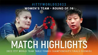 Highlights | Katerina Tomanovska (CZE) vs Zeng Jian (SGP) | WT R16 | #ITTFWorlds2022