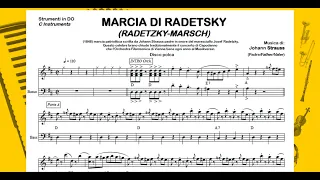 RADETZKY MARCH (J.Strauss) disco polka: Playalong Backing-Track Sheet Music C B♭E♭ Accordion