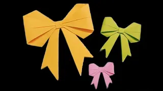 Easy Paper Bows - 3 different sizes | Origami | How to fold a paper Bow/Ribbon | Paper Kawaii | DIY