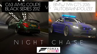 Night chase - BMW M4 GTS vs. Mercedes C63 AMG [Forza Horizon 4]