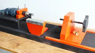 Homemade Woodworking Lathe || Make A Drill Powered Wooden Lathe