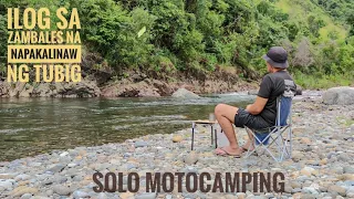 SOLO MOTOCAMPING SA NAPAKALINAW NA ILOG NG DAPYA RIVER SA ZAMBALES.