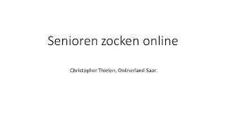 Senioren zocken online