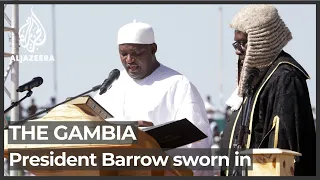 The Gambia’s Barrow sworn in for second presidential term