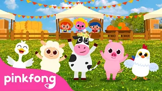 Cinco Animalitos Bailando Sin Parar 🎶| Animales de la Granja de Pinkfong | Canciones Infantiles