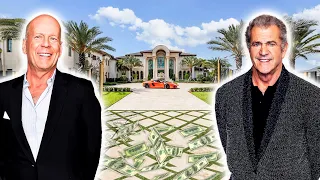 Quem é o ator mais rico: Bruce Willis ou Mel Gibson? (carreira, mansões, carros, fortuna...)