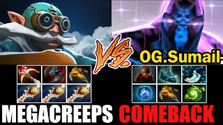 MegaCreeps Defence By Gyrocopter VS OG.Sumail Enima - Most Epic Comeback Top Immortal Rank Dota 2