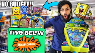 Buying EVERY NICKELODEON PRODUCT AT fIVE BELOW.. SPONGEBOB SQUAREPANTS PINBALL MACHINES! (IN STORE!)