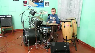 Queen - We Will Rock You (Remix) - Drum Cover - Drummer Daniel Varfolomeyev 11 years