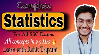 Complete Statistics for SSC & Other Exams by Rohit Tripathi : All Concepts 🔥