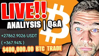 🔴 Live - CRYPTO TRADING & ANALYSIS! BITCOIN AT MAKE OR BREAK LEVEL!!!!