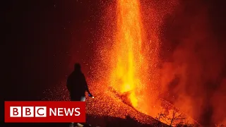 New eruptions from La Palma volcano as lava produced with more force - BBC News