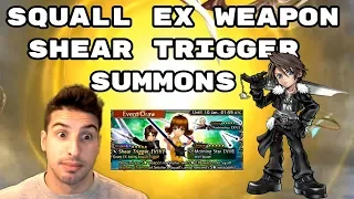 Soooo many GOLDS ! Shear Trigger Squall EX Weapon Summons - Dissidia Final Fantasy: Opera Omnia