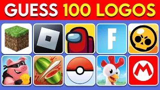 Guess The Game Logo in 3 Seconds | 100 Famous Logos | Logo Quiz 2024