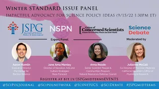 Webinar: Impactful Advocacy for Science Policy Ideas  (JSPG & NSPN)