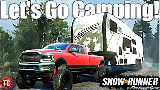 SnowRunner: MEGACAB DUALLY GOES CAMPING w/ SxS, Corvette, & MORE! RP