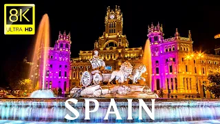 Spain in 8K ULTRA HD HDR Drone - Best Places in Spain Drone in 8K With Relaxing Music