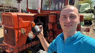 Merge ciudat motoru la bătrânul tractor!