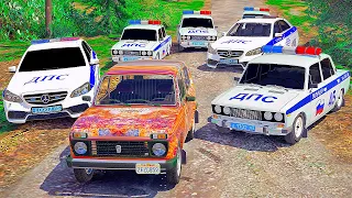 ДПС ПОГОНЯ ЗА ШКОЛЬНИКОМ НА РЖАВОЙ НИВЕ ?  - РЕАЛЬНАЯ ЖИЗНЬ ШКОЛЬНИКА GTA 5 ⚡ ГАРВИН