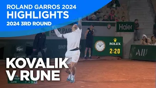 Jozef Kovalik - Holger Rune Highlights | 2024 3rd Round | Roland Garros 2024