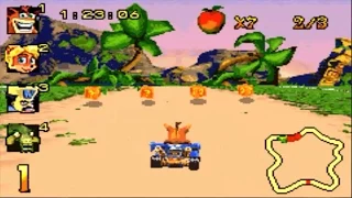 Crash Nitro Kart (Gameboy Advance Gameplay)