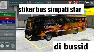 Stiker bus simpati star di bussid