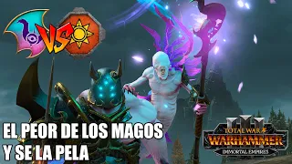 EL PEOR DE LOS MAGOS Y SE LA PELA TOTAL WAR WARHAMMER 3 #571 BATALLA TZEENTCH VS LAGARTOS