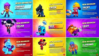 All 51 Brawler Unlock Animations | Meg Ash Shelly & More