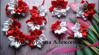 Лента в косу из узкой ленты 2 см / DIY Hair Bow / Beautiful Ribbon Bow / Bow tutorial / Kanzashi