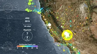 Earthquakes of California: 1989 - 2019
