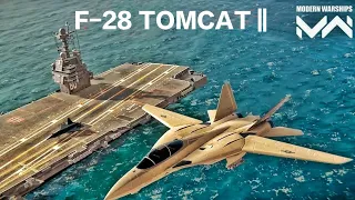 modern warships:F-28 TOMCAT 2 strike fighter.with uss enterprise.