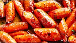 HONEY GARLIC BUTTER ROASTED CARROTS